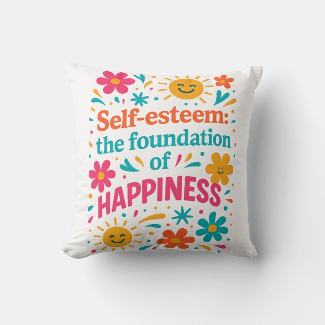 Self-Esteem and Happiness Kudde (Framsida)