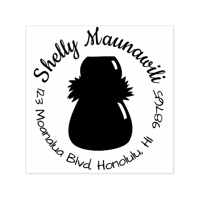 Self Inking Hawaiian Returadress Frimärke Ipu Hula Självfärgande Stämpel (Design)