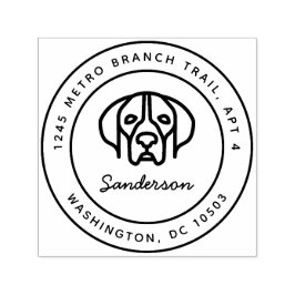 Self-Inking med pekaren Hund aveln Returadress Fri Självfärgande Stämpel