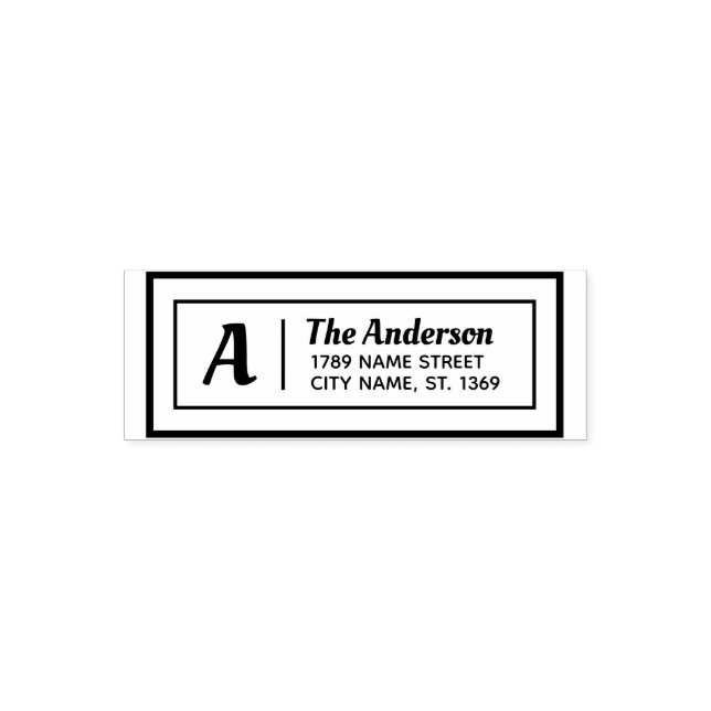 Self Inking Return Address Stamp Självfärgande Stämpel (Design)