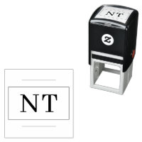 Self-Inking Two Initial Monogram Gräns Frimärke