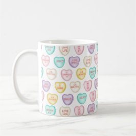 Self Kärlek Candy Hearts - White Coffee Mugg