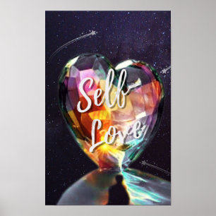 Self Kärlek Galaxy Heart Poster inspiration 11 x 1
