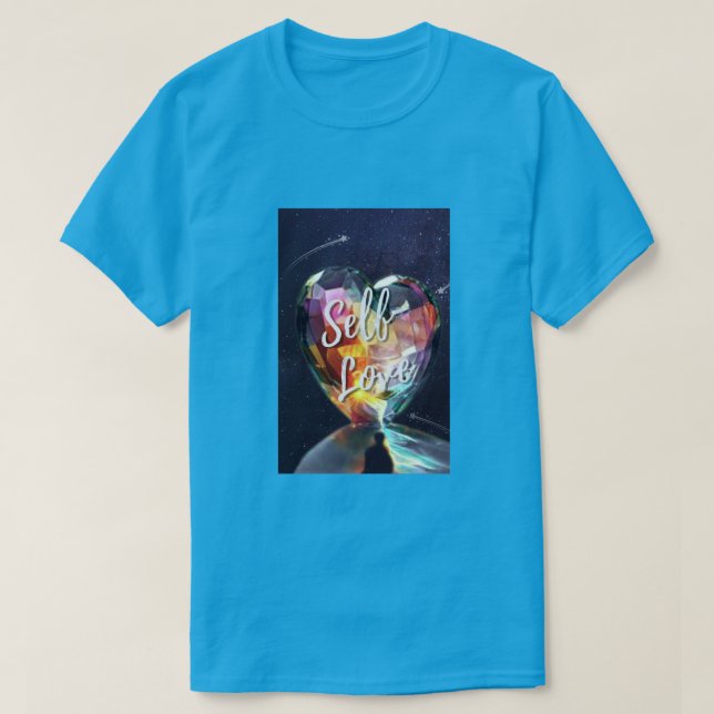 Self Kärlek Galaxy Heart Unisex T- Shirt T Shirt (Design framsida)