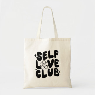 Self Kärlek Klubb Retro Groovy Vintage stil Tygkasse