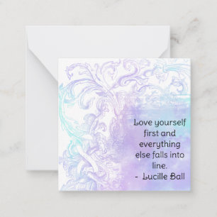 *~* Self Kärlek Lucille Boll AP62 Flat Note Card Anteckningskort