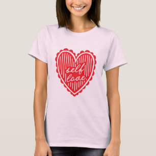 Self Kärlek Red Heart T Shirt