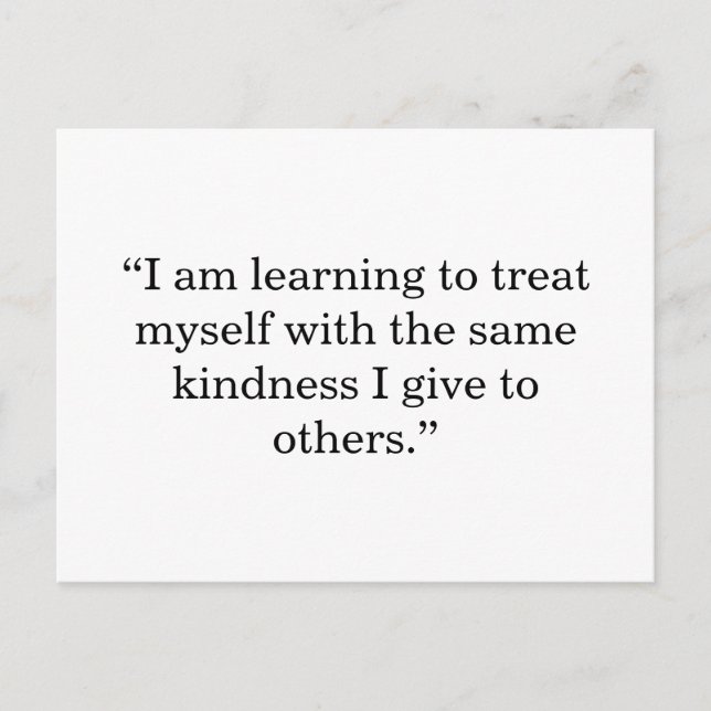 Self‑Love Affirmation Postcard | Minimalist Positi Vykort (Framsida)