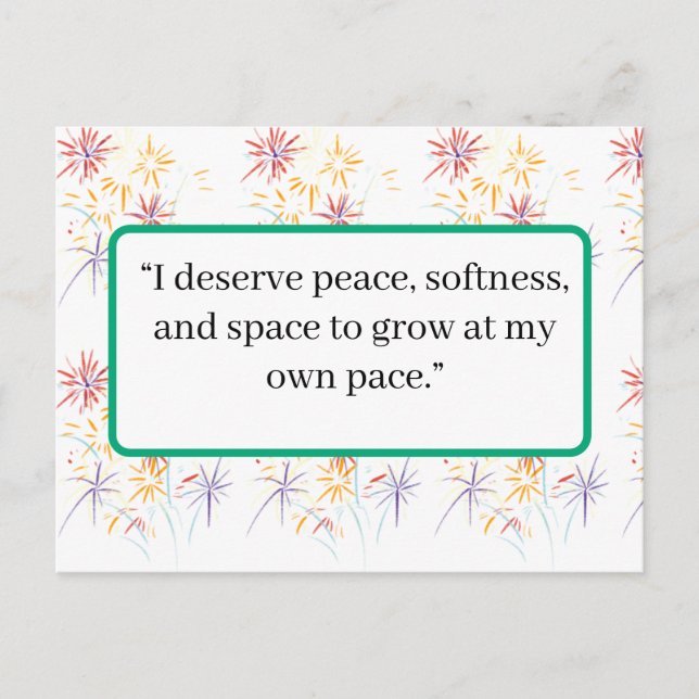 Self‑Love Affirmation Postcard | Minimalist Positi Vykort (Framsida)