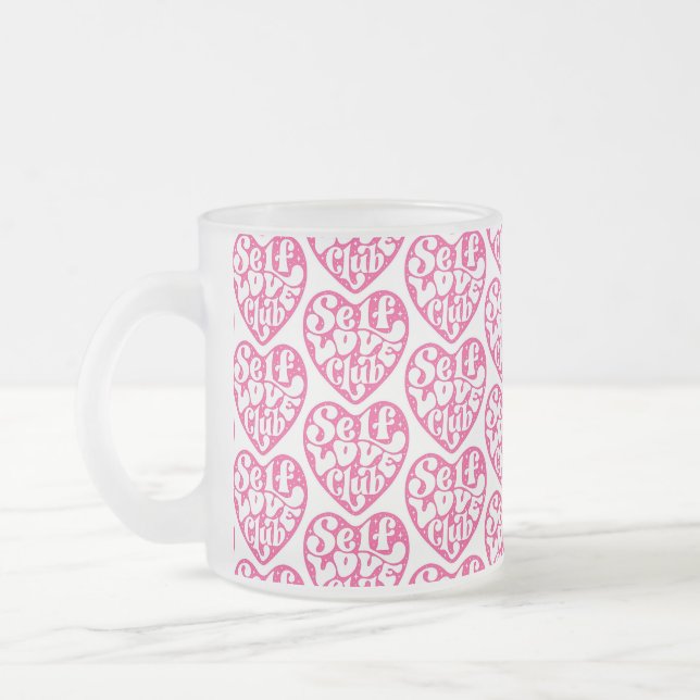 Self Love Club Mug Frostad Glasmugg (Vänster)