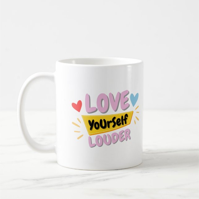 Self Love Quote Mug Kaffemugg (Vänster)