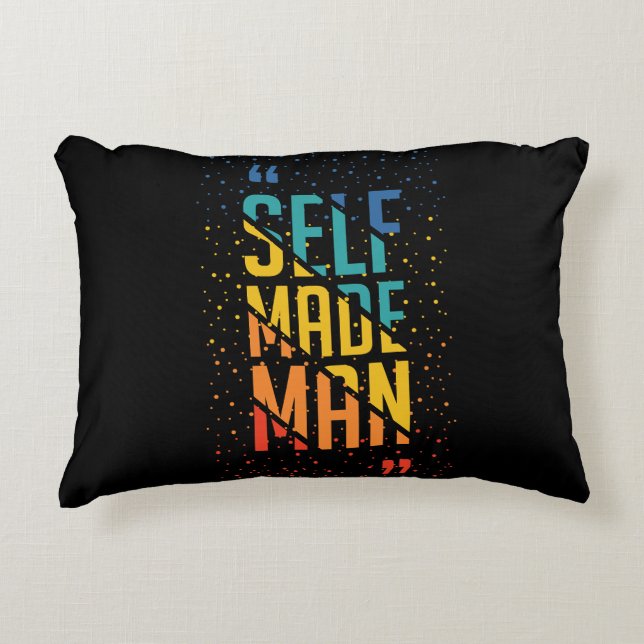 Self Made Man - Pridet LGBTQ+ Trans Prydnadskudde (Framsidan)