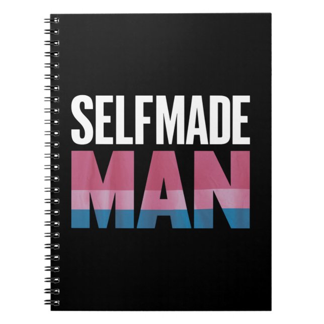 Self-made Man Transgender Trans Pride Flagga Trans Anteckningsbok (Framsidan)