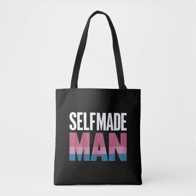 Self-made Man Transgender Trans Pride Flagga Trans Tygkasse (Framsida)