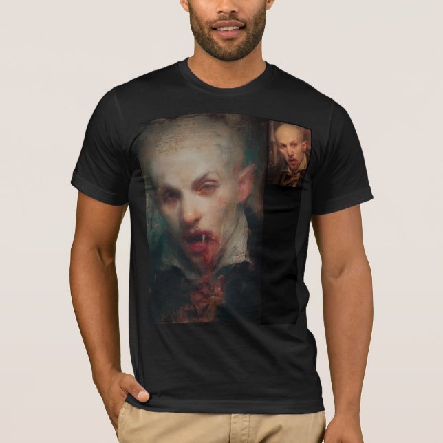Self Portrait — Gothic Vampire Art T-Shirt (Framsida)