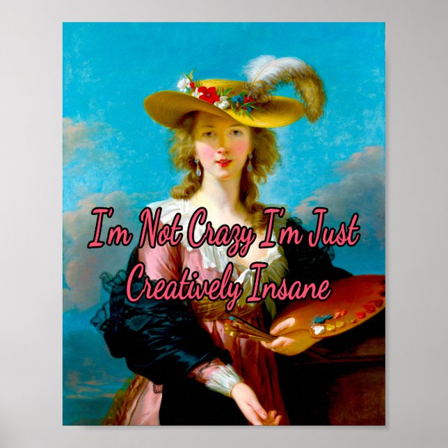 Self Portrait of Elisabeth Louise Vigee Le Brun   Poster (Framsidan)