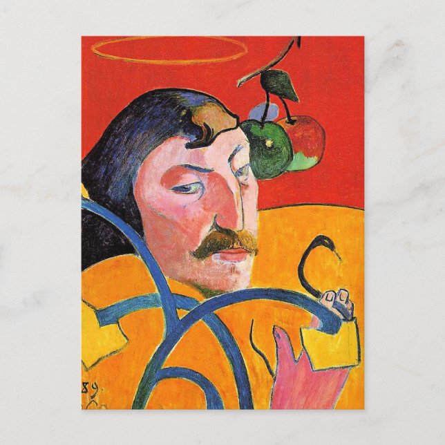 Self-Portrait with Halo and Snake Vykort (Framsida)