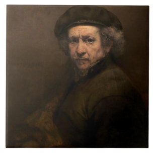 Self-Porträtt, 1659 (olja på arbetsyta) Kakelplatta