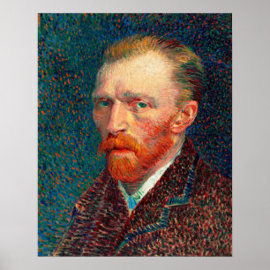 Self-Porträtt (1887) av Vincent Van Gogh Poster
