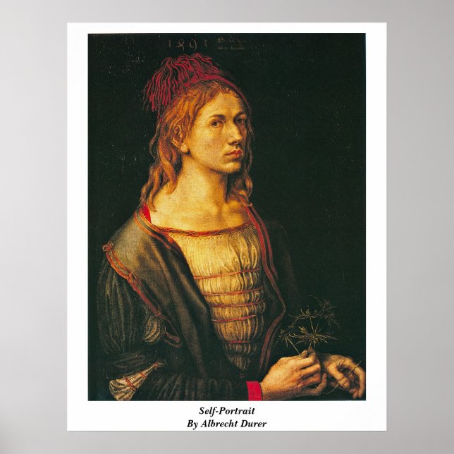 Self-Porträtt av Albrecht Durer Poster (Framsidan)