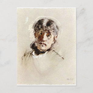 Self-Porträtt av Berthe Morisot Vykort