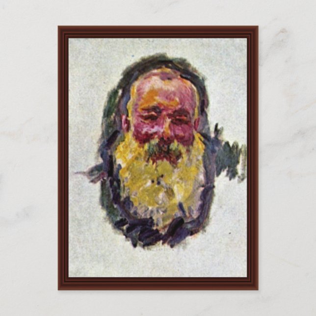 Self-Porträtt av Claude Monet Vykort (Framsida)