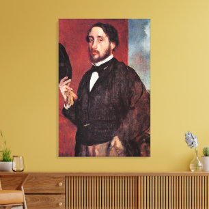 Self-Porträtt, av Edgar Degas Canvastryck