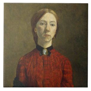 Self-Porträtt (av Gwen John) Kakelplatta