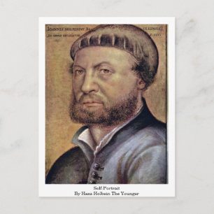 Self-Porträtt av Hans Holbein The Younger Vykort