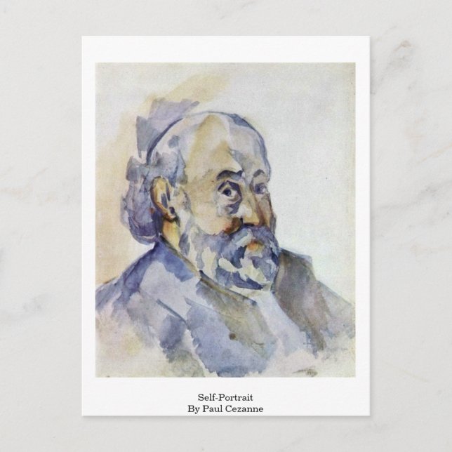 Self-Porträtt av Paul Cezanne Vykort (Framsida)