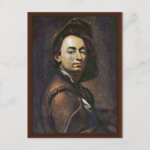 Self-Porträtt, av Peter Johannes Brandl Vykort