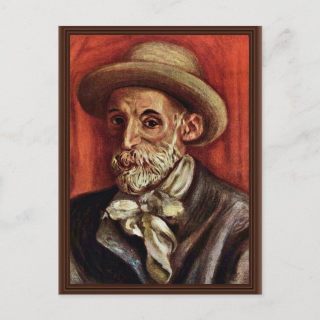 Self-Porträtt av Pierre-Auguste Renoir Vykort (Framsida)