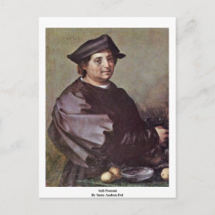 Self-Porträtt av Sarto Andrea Del Vykort