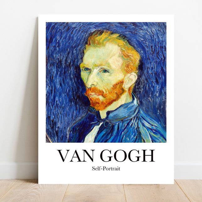 Self-Porträtt av Vincent Van Gogh Poster (Own Van Gogh's Gaze: Iconic 1889 Self-Portrait. High-quality poster)