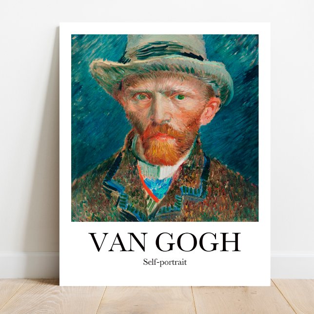 Self-porträtt av Vincent Van Gogh Poster (Own Van Gogh's Bold Vision: Self-Portrait (1887) Poster. Vivid colors & museum quality)