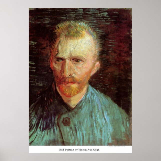 Self-Porträtt av Vincent van Gogh Poster (Framsidan)