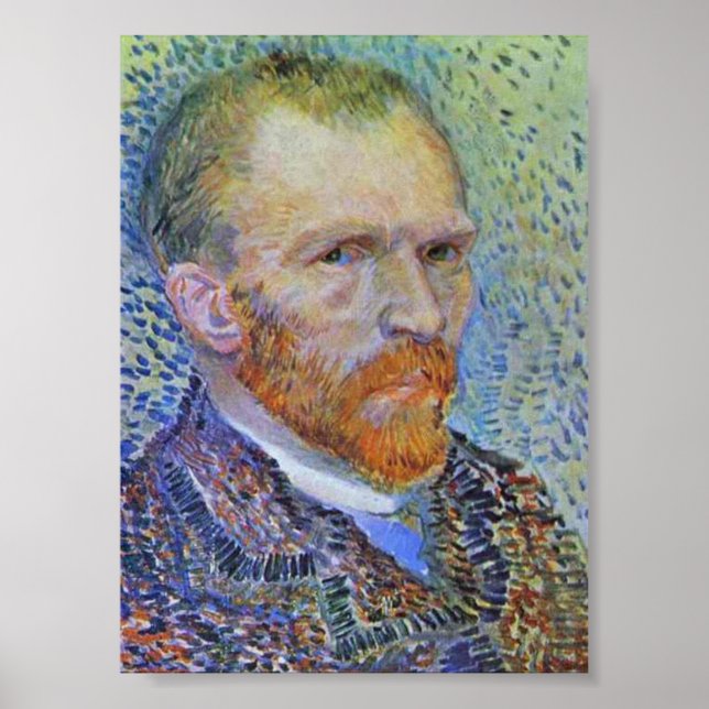 Self-Porträtt av Vincent Van Gogh Poster (Framsidan)