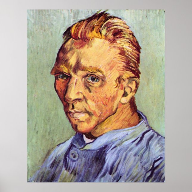 Self-Porträtt av Vincent van Gogh Poster (Framsidan)