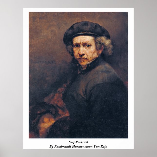 Self-Porträtt by Rembrandt Harmenszoon Van Rijn Poster (Framsidan)