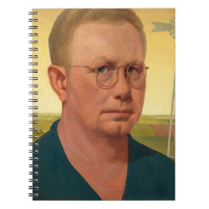 Self-Porträtt efter Grant Wood Anteckningsbok