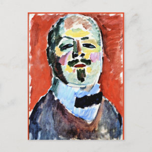 Self-Porträtt, färgat av Alexi Jawlensky, 1905 Vykort