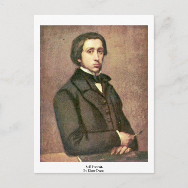 Self-Porträtt. från Edgar Degas Vykort (Framsida)
