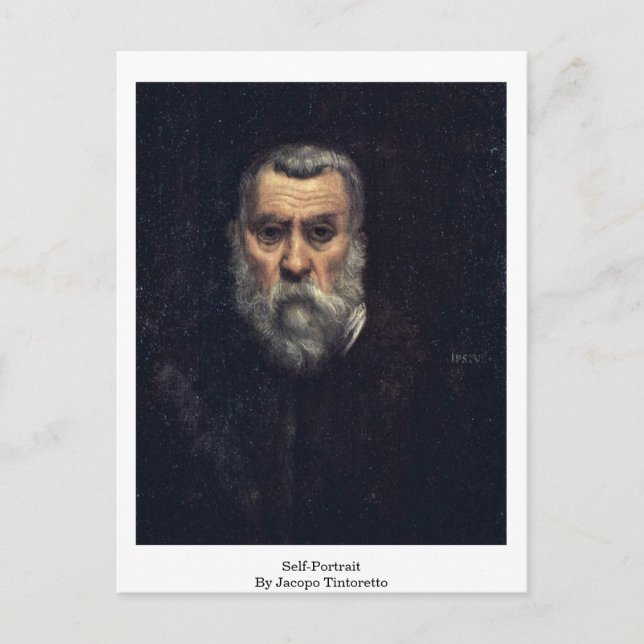 Self-Porträtt. från Jacopo Tintoretto Vykort (Framsida)