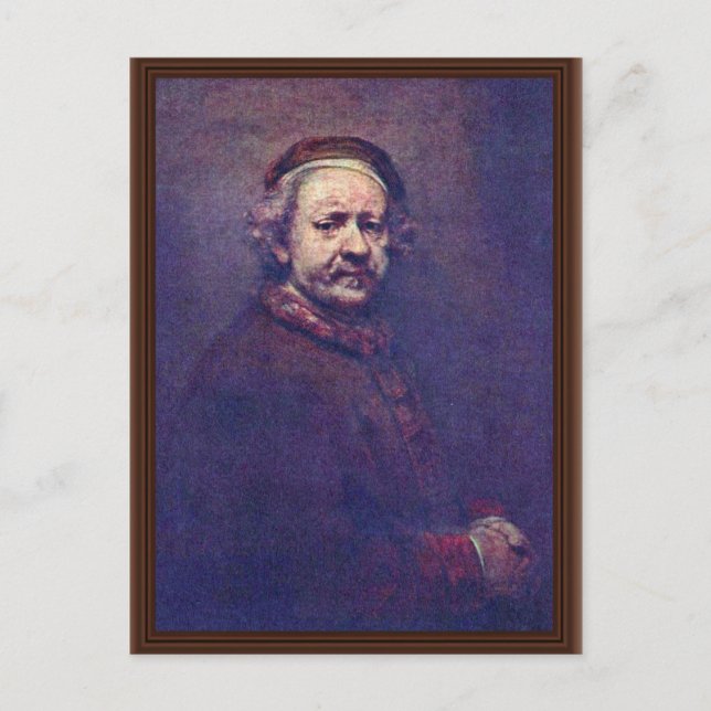 Self-Porträtt. från Rembrandt Van Rijn Vykort (Framsida)