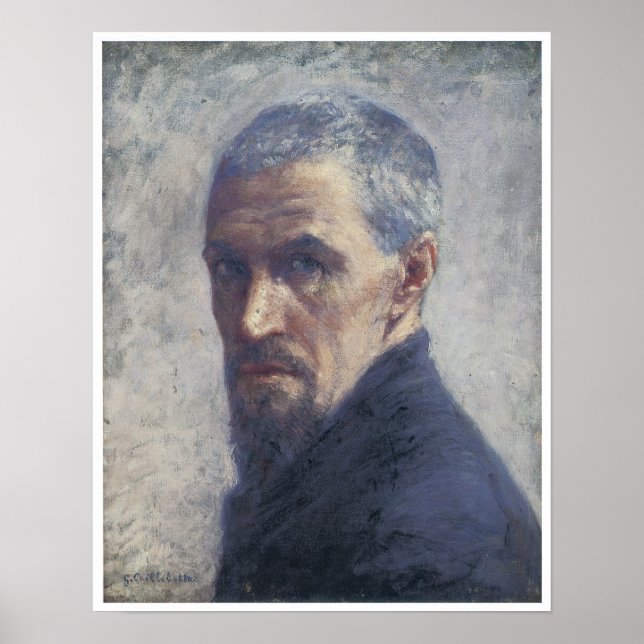Self-Porträtt, Gustave Caillebotte, ca 1892 Poster (Framsidan)