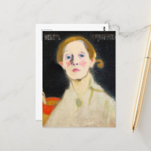 Self-porträtt-Helene av Helene Schjerfbeck Vykort