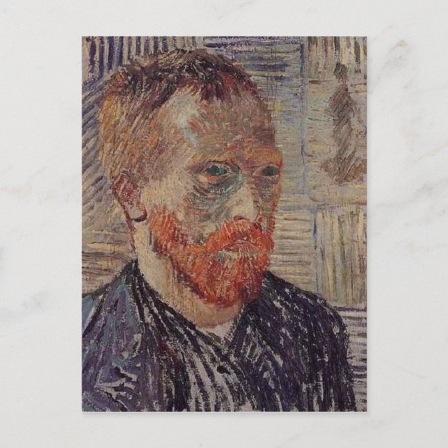 Self-Porträtt, japansk utskrift, Van Gogh Fine Art Vykort (Framsida)