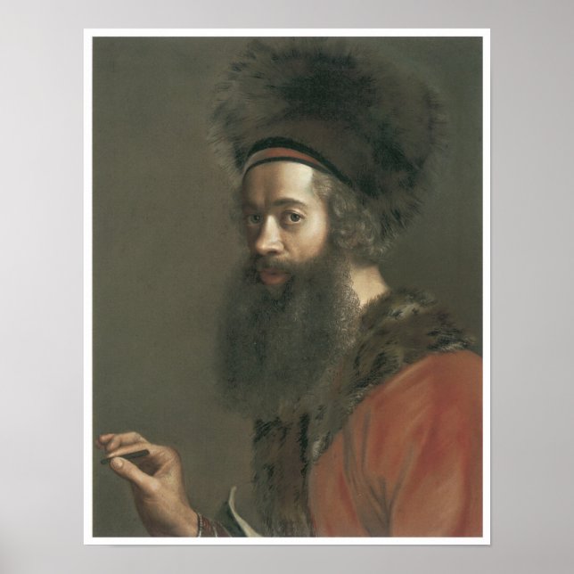 Self-Porträtt, Jean-Etienne Liotard, 1744-45 Poster (Framsidan)