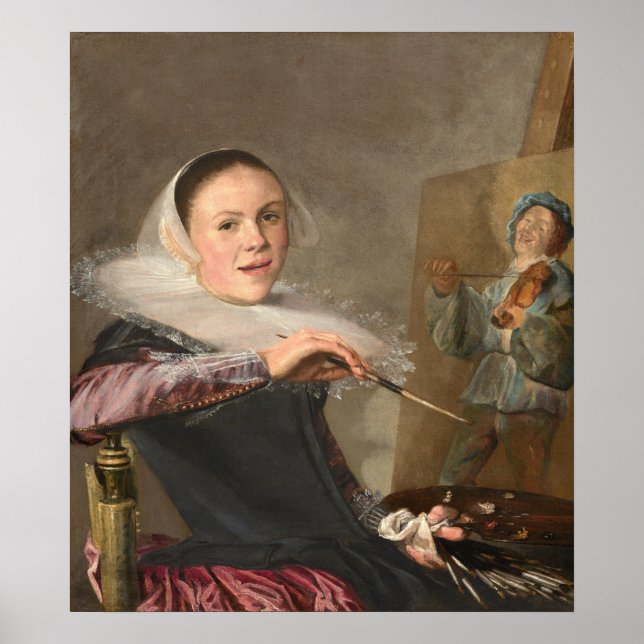 Self-Porträtt - Judith Leyster Fine Art Poster (Framsidan)
