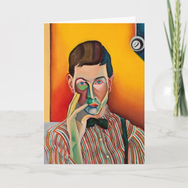 Self-Porträtt, målning av Bo von Zweigbergk Kort (Framsida)